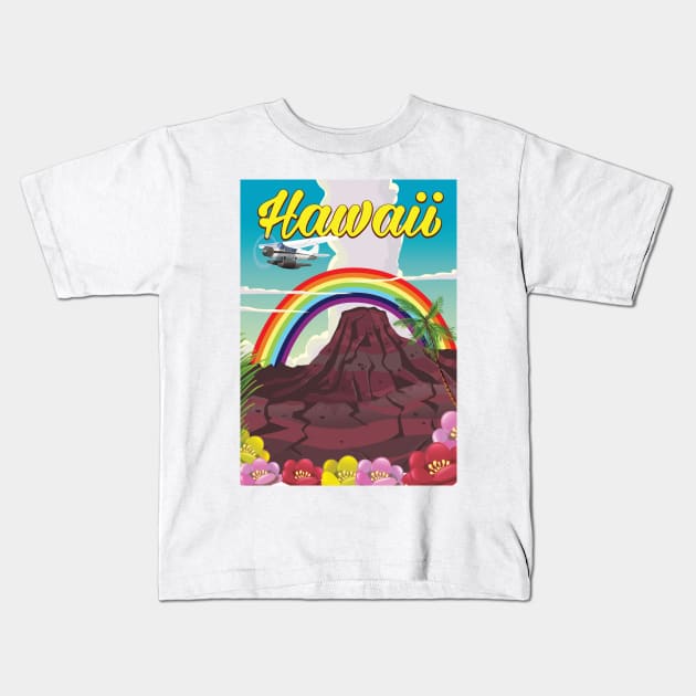 Hawaii Rainbow Kids T-Shirt by nickemporium1